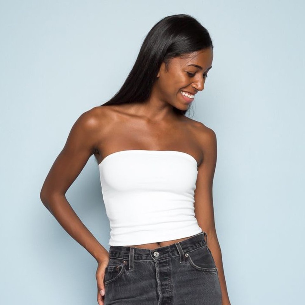 Brandy Melville White Jenny Tube Top